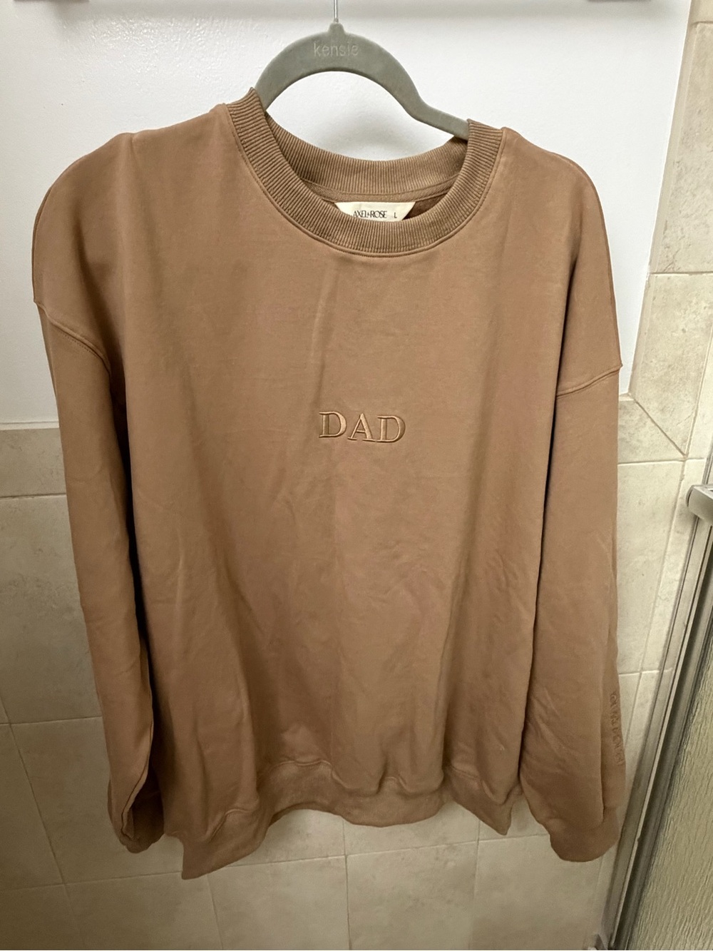 Axel and rose | Dad Embroidered Crewneck Sweater